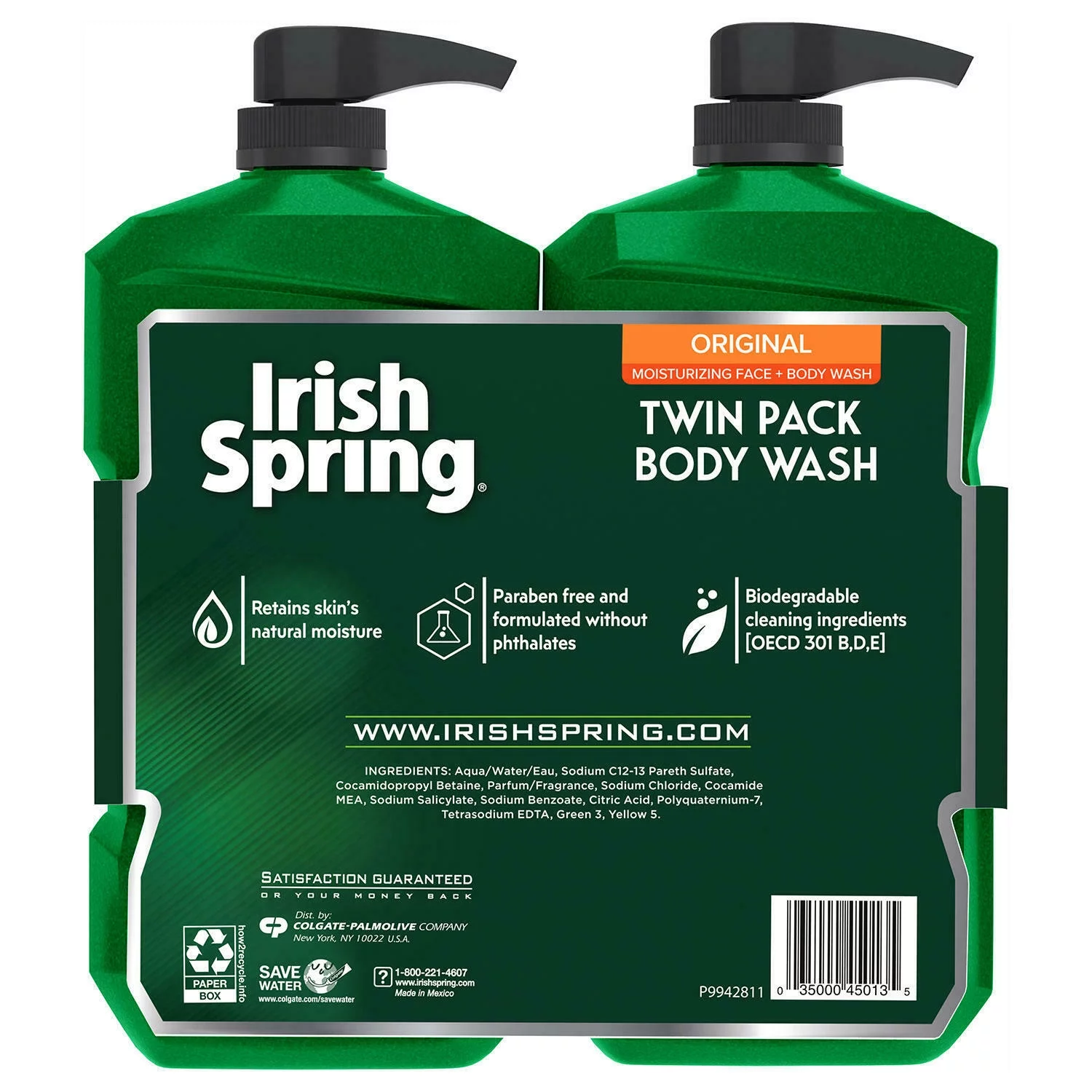 Irish Spring Body Wash for Men, Original Clean (30 fl. oz., 2 pk.)