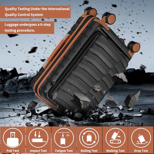 Lightweight Luggage with Spinner Wheels & YKK Zipper, 3-Piece Travel Suitcase ABS+PC Hardshell Luggage Set with TSA Lock, Light Avocado Green (20+24+28 inch)