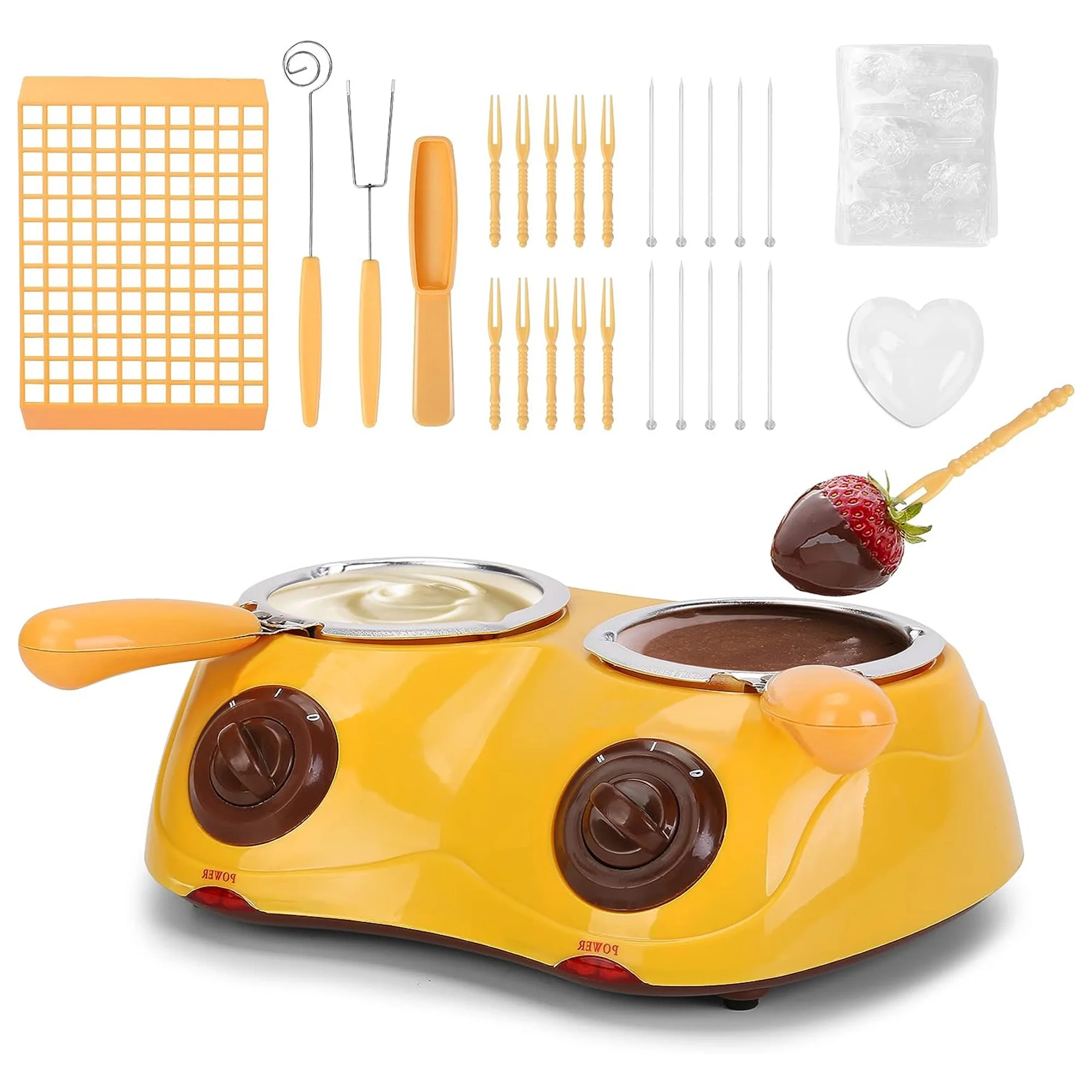 Electric Chocolate Melting Pot, Melting Pot Chocolate Fondue Melting Machine With Double Pot Kitchen，Candy Melts Candy And Chocolate Melting Pot