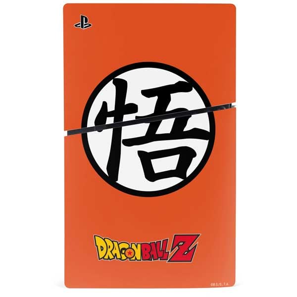 Skinit Decal Gaming Skin Compatible with PS5 Slim Disk Console - Officially Licensed Dragon Ball Z Goku Iconic Kanji Symbol Design