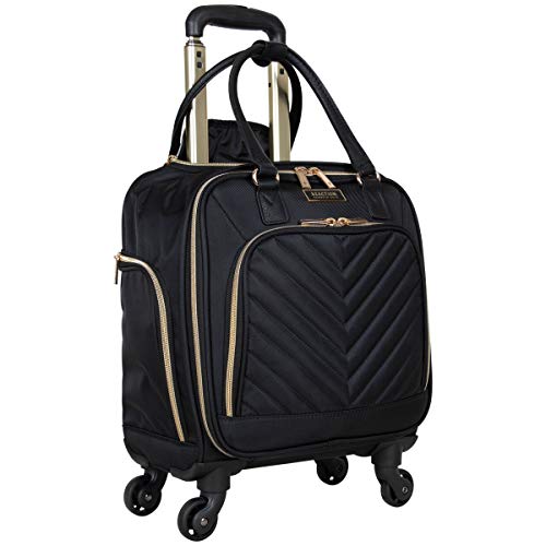 Kenneth Cole REACTION Chelsea Chevron Quilted Luggage, Black, 24-Inch Checked