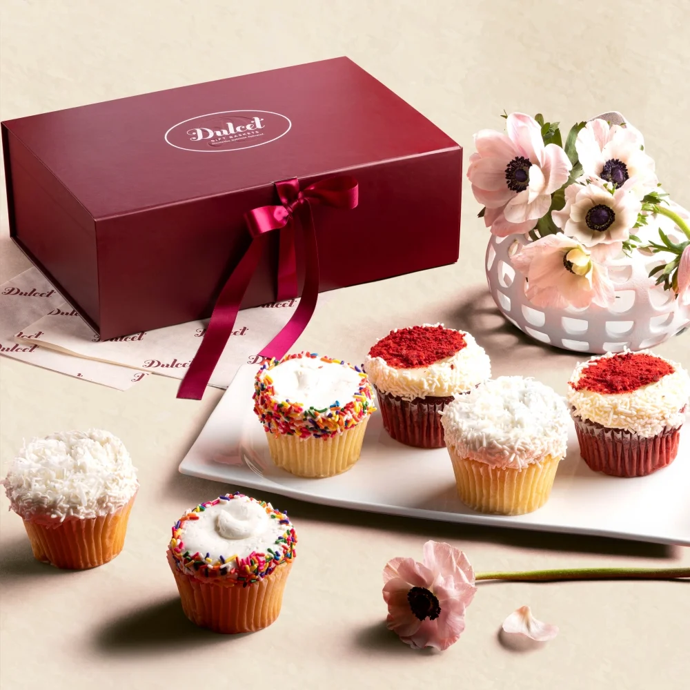 Gourmet Assorted Vanilla Cupcake Gift Baske