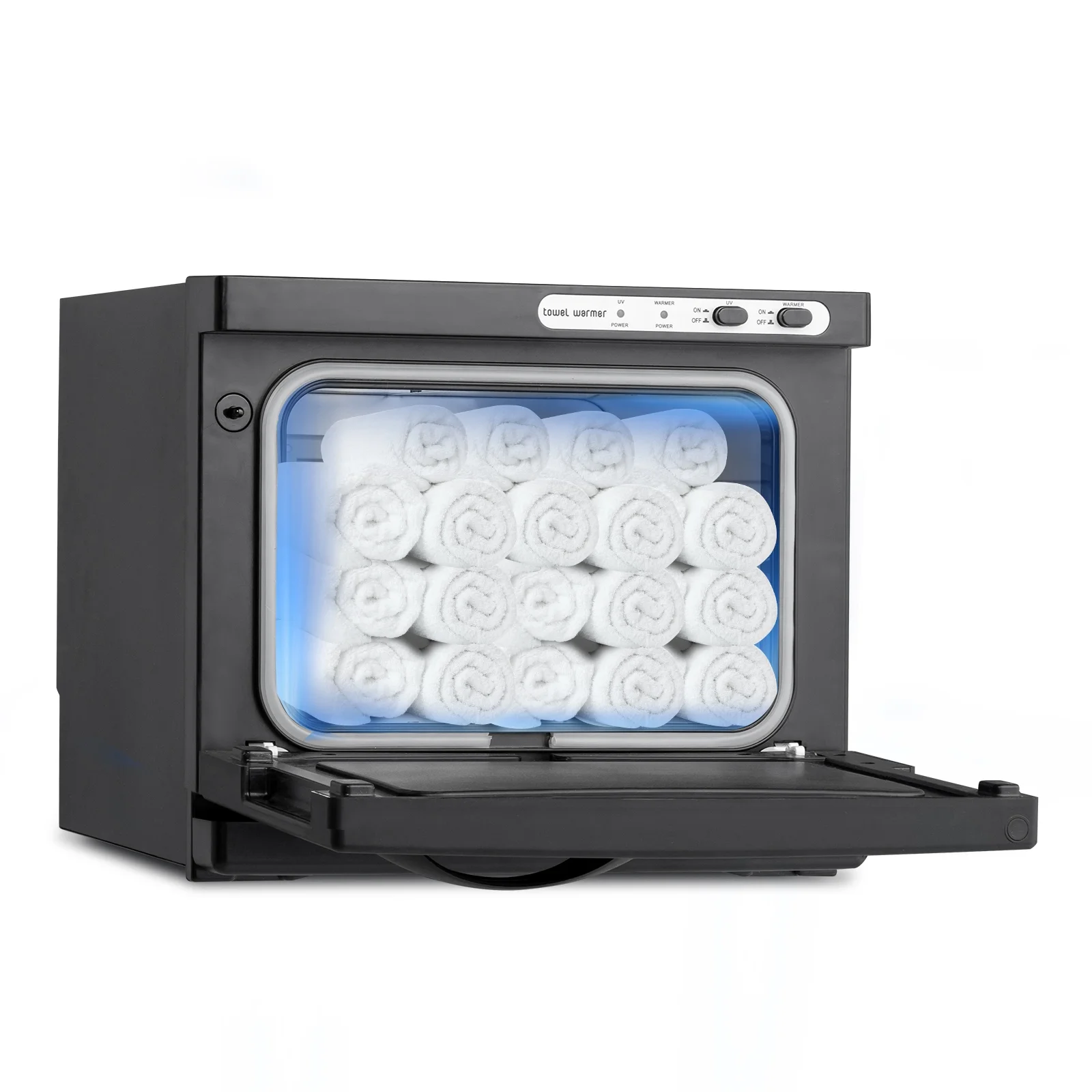 8L Black Towel Warmer - UV Sterilizer Hot Towel Heating Cabinet for Spa, Bathroom, Barber, Salon, Beauty