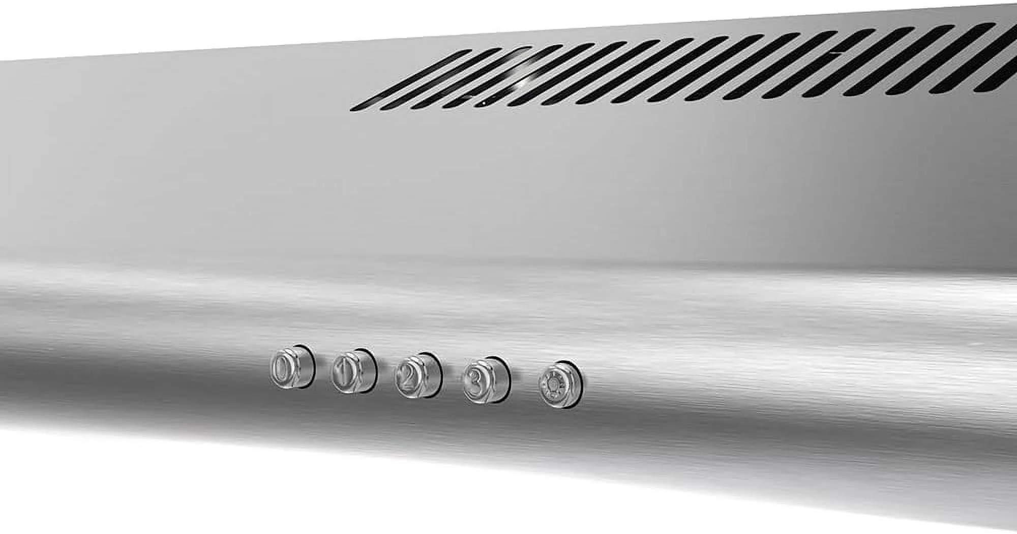 Streamline 36 in. Tigli Ductless Undermount 80 CFM Range Hood in Brushed Stainless Steel with Mesh Filters, Push Button Control, LED Light