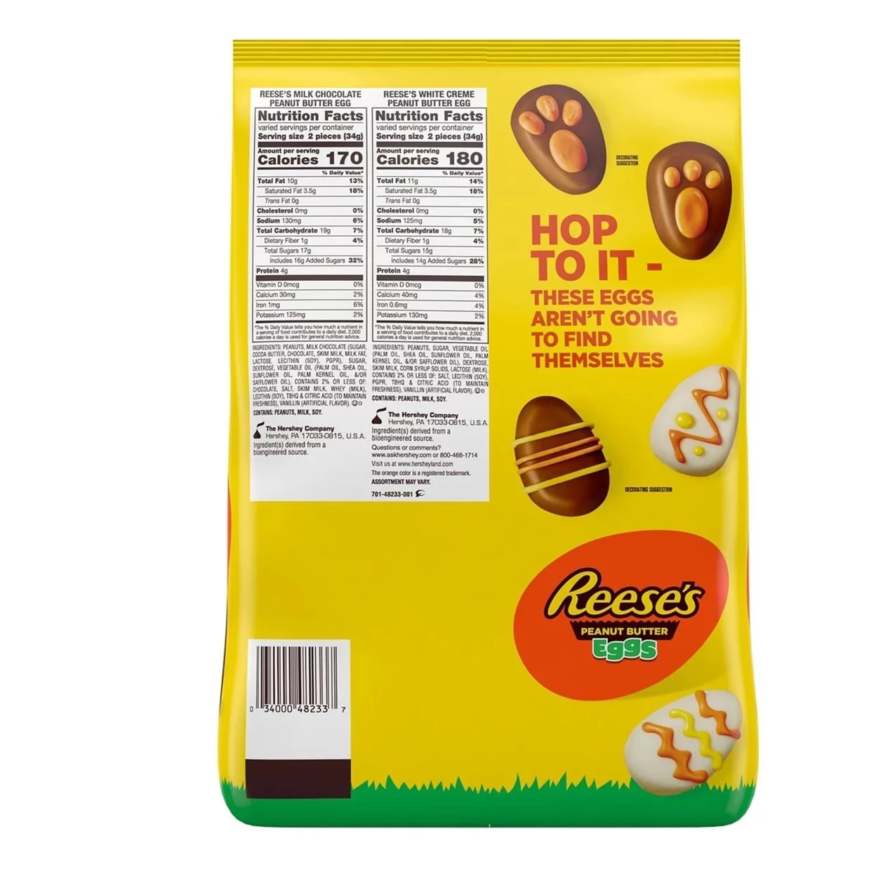 Reeses Milk White Creme Peanut Butter Easter Egg Variety, (88.2 Oz, 145 Pieces)