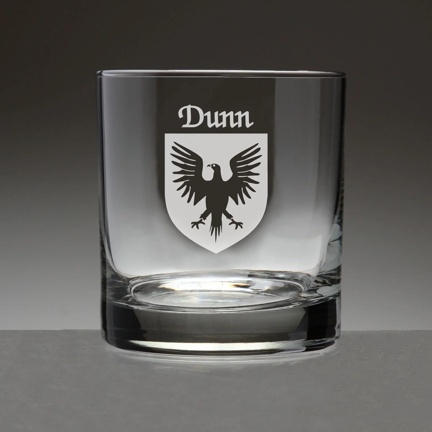 Dunn Irish Coat of Arms Tumbler Glasses - Set of 4 (Sand Etched)