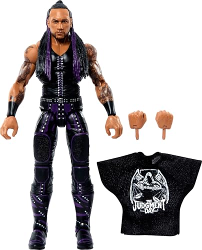 Mattel WWE Elite Action Figure & Accessories, 6-inch Collectible Damian Priest with 25 Articulation Points, Life-Like Look & Swappable Hands
