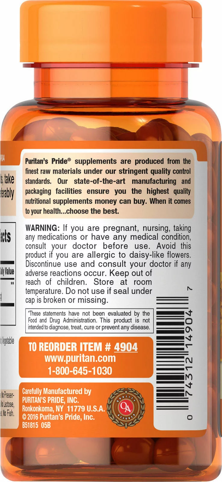 Puritan's Lutigold Lutein 20 mg 120 Softgels with Zeaxanthin Supports Eye Health (2 PACK)