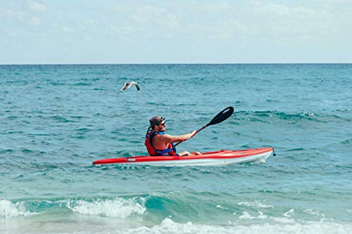 Pelican- Standard Kayak Paddle - Aluminum Shaft and a Durable Polypropylene Blade - 0/65° Blade Angle - with Drip Ring