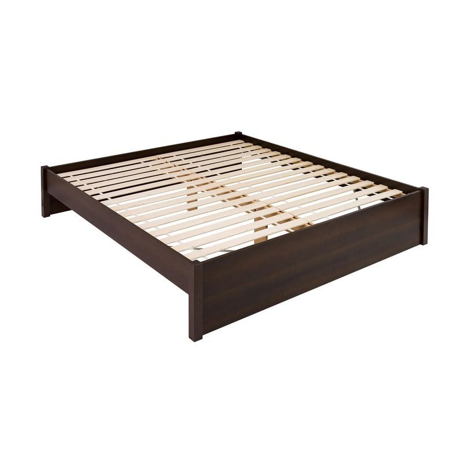 Pemberly Row Modern King 4-Post Platform Bed in Espresso