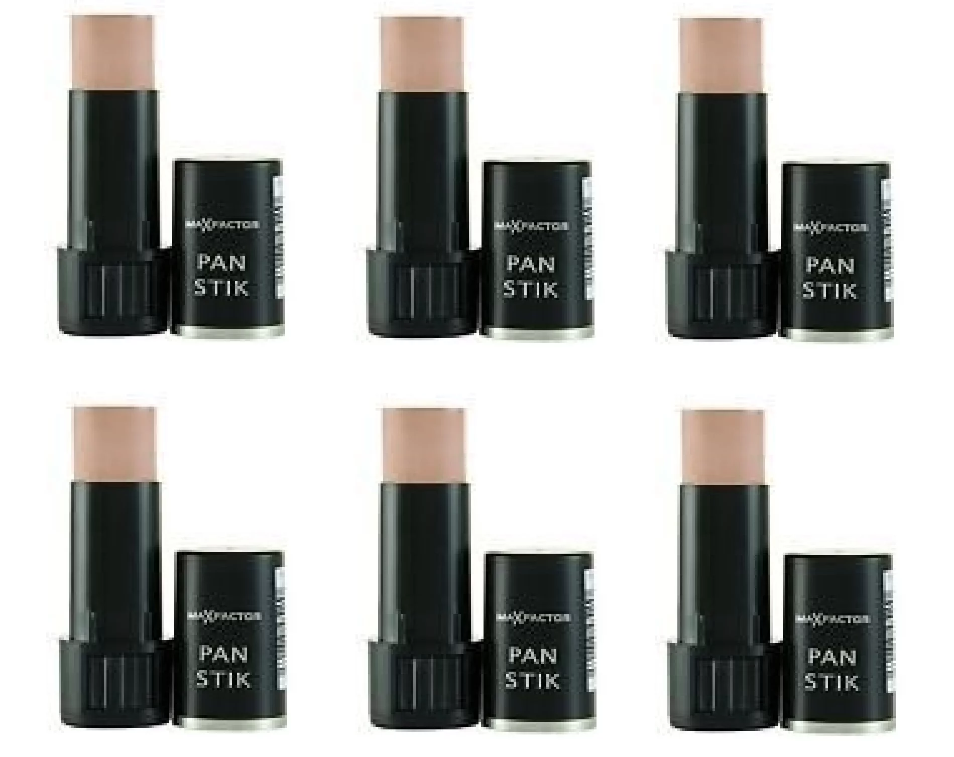 Max Factor Pan Stik Foundation #60 Deep Olive (Pack of 6) + Facial Hair Remover Spring