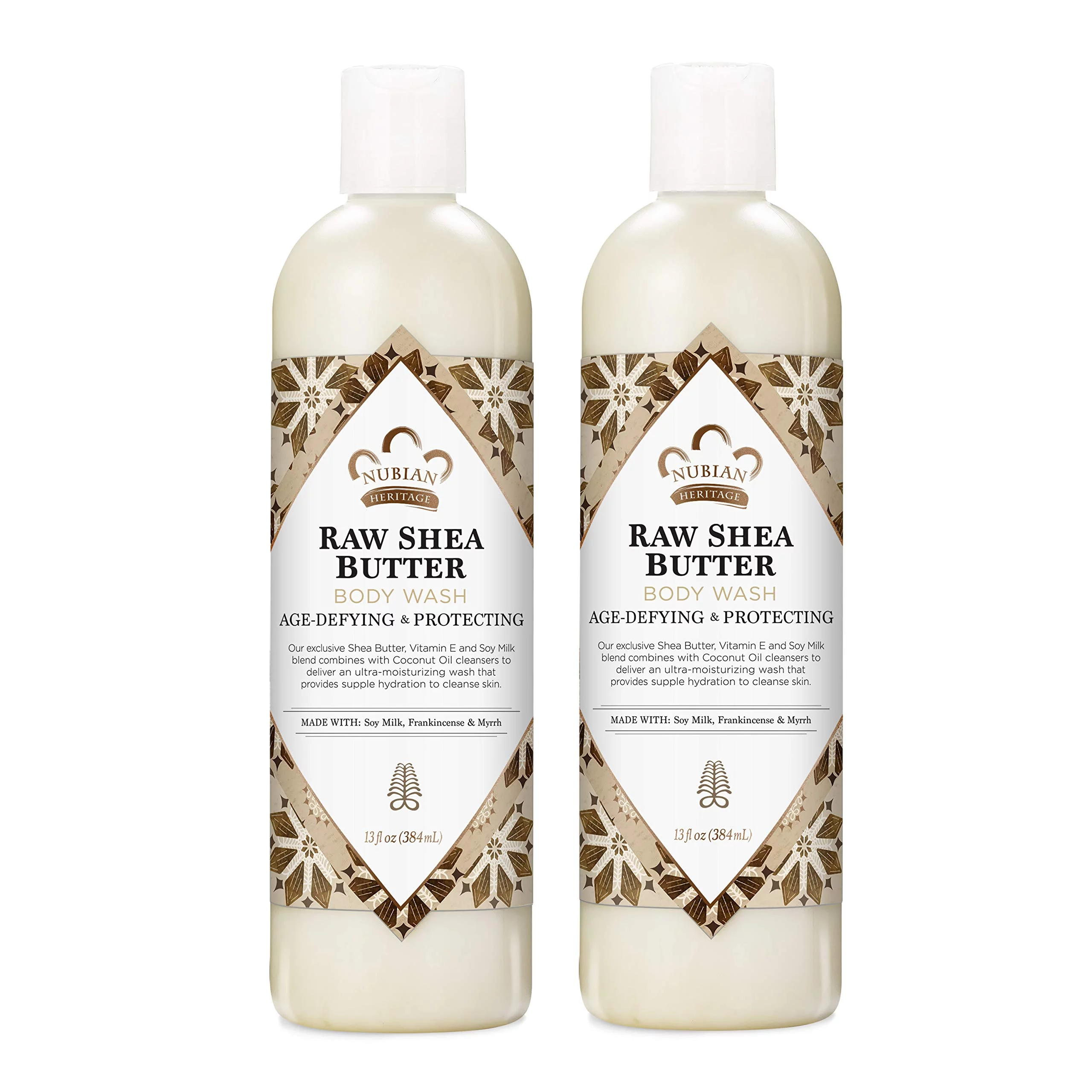 Nubian Heritage Body Wash For Dry Skin Raw Shea Butter Paraben Free Body Wash, 13 Fl Oz (Pack Of 2)