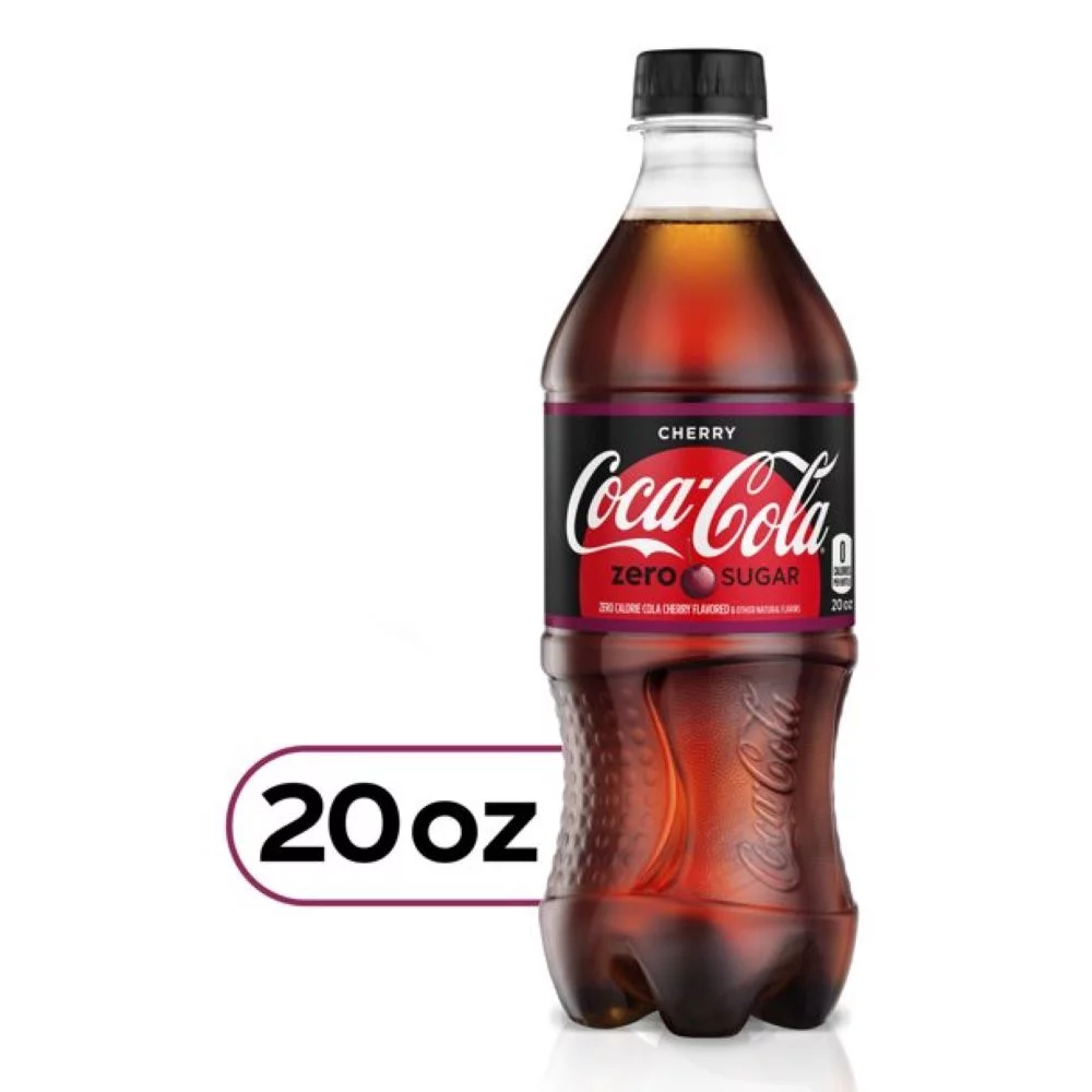 Coca-Cola Cherry Zero Soda 20oz Bottles (Pack of 12)