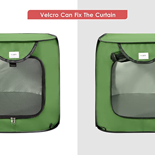 Love's cabin 42in Portable Large Dog Bed - Pop Up Dog Kennel, Indoor Outdoor Crate for Pets, Portable Car Seat Kennel, Cat Bed Collection, Grey