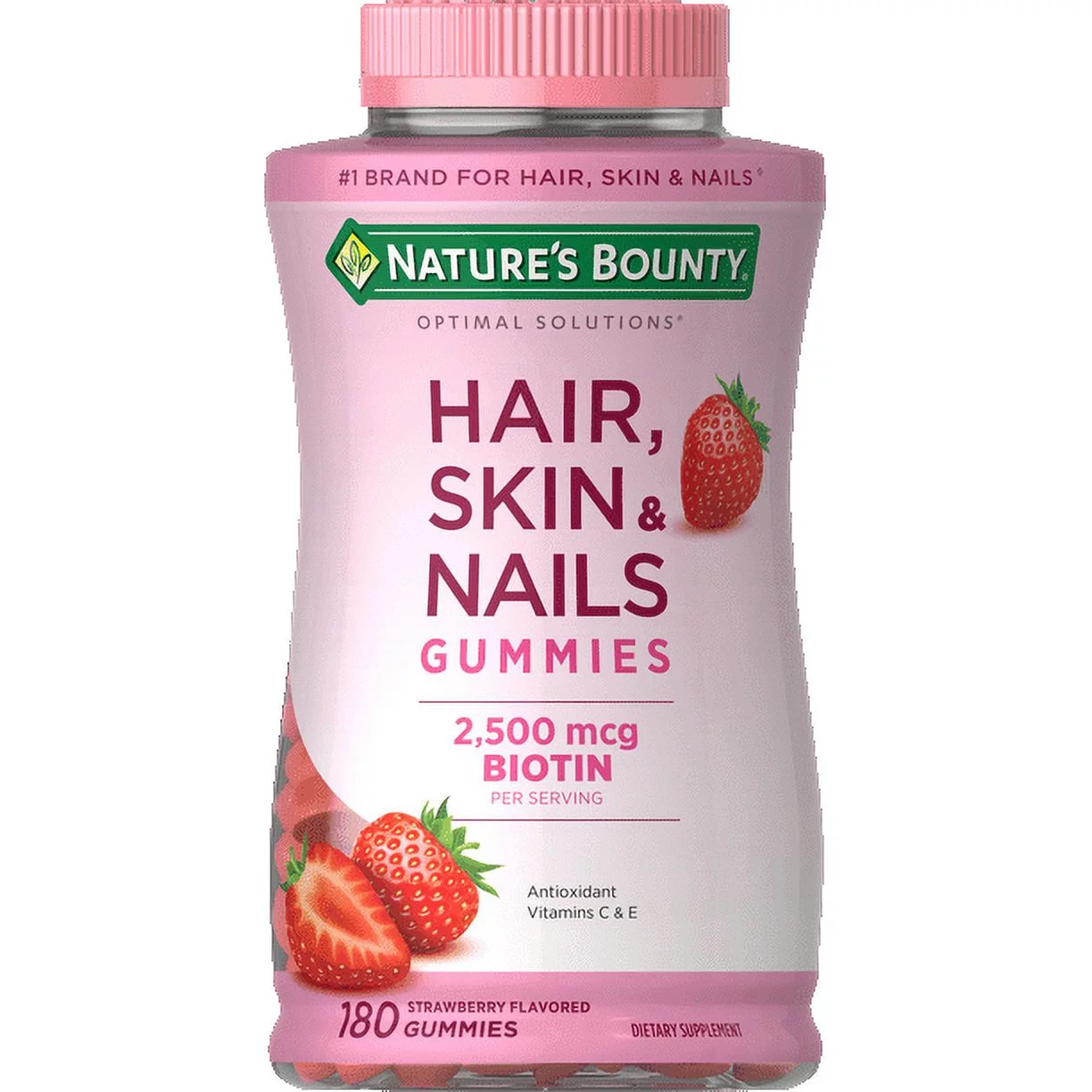 Nature's Bounty Hair; Skin and Nails Vitamins with Biotin Gummies; 180 Count