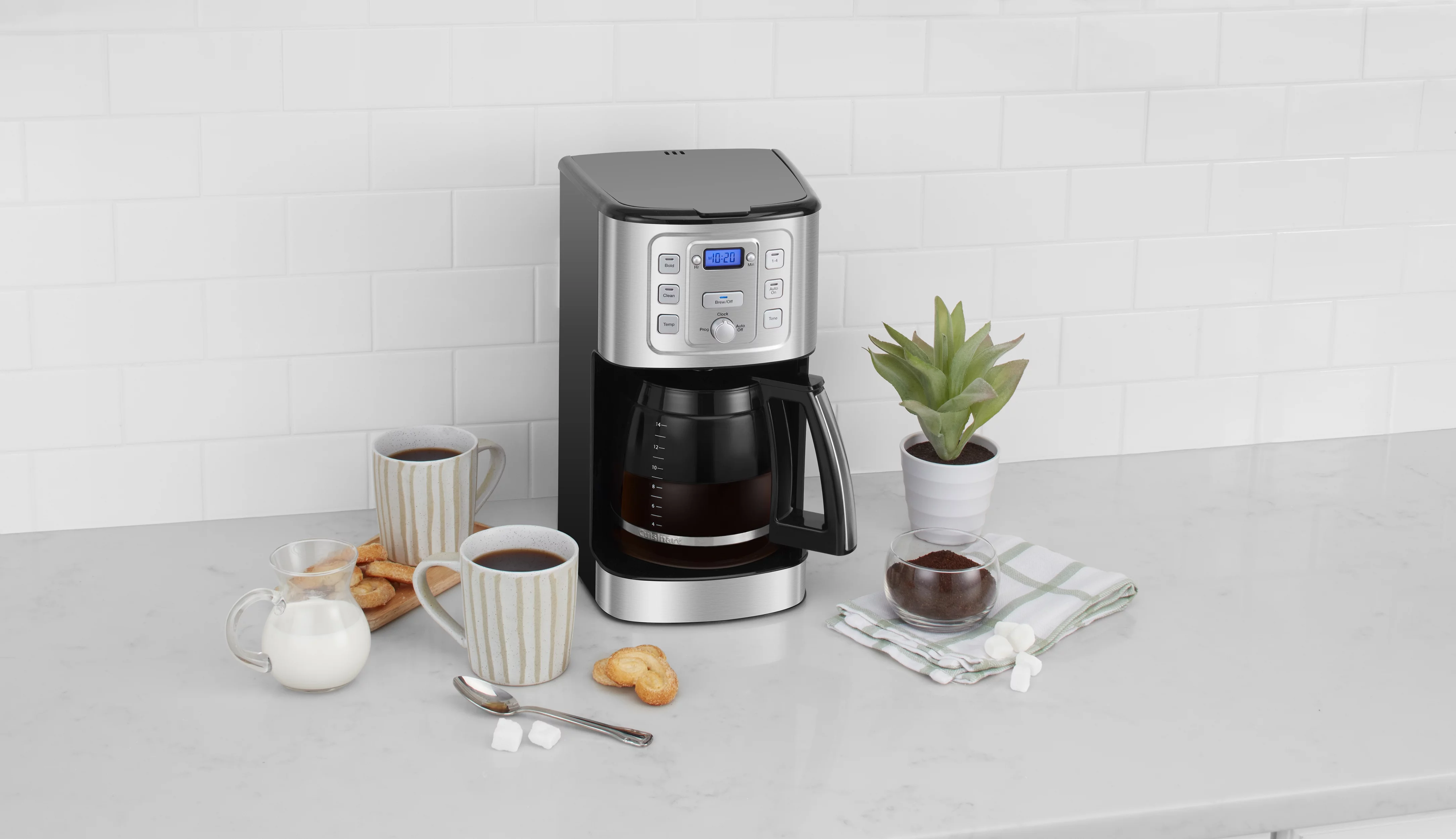 Restored Cuisinart Grind and Brew 12-Cup Coffeemaker, Black/Stainless (Refurbished)