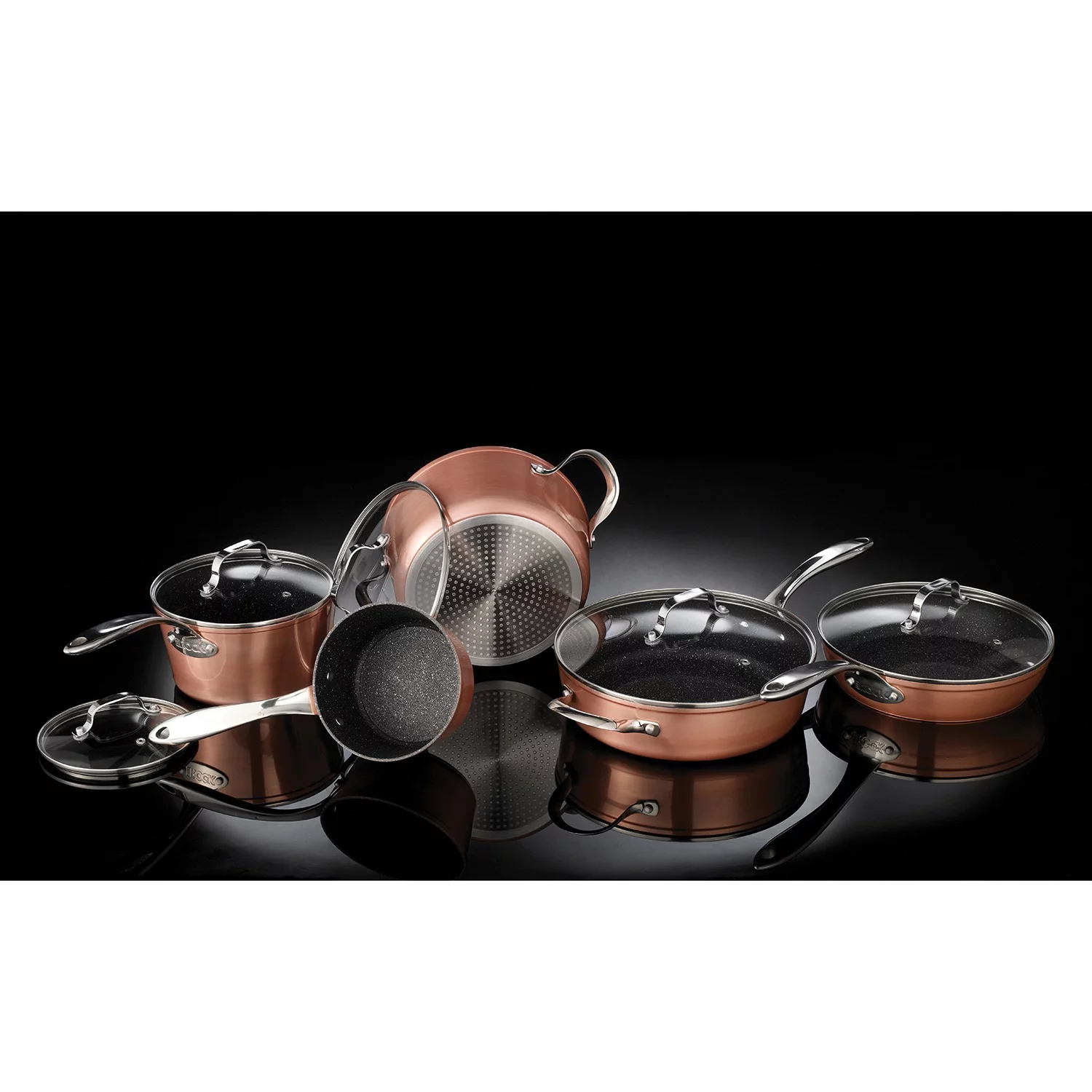 THE ROCK by Starfrit 10 Piece Copper Cookware Set