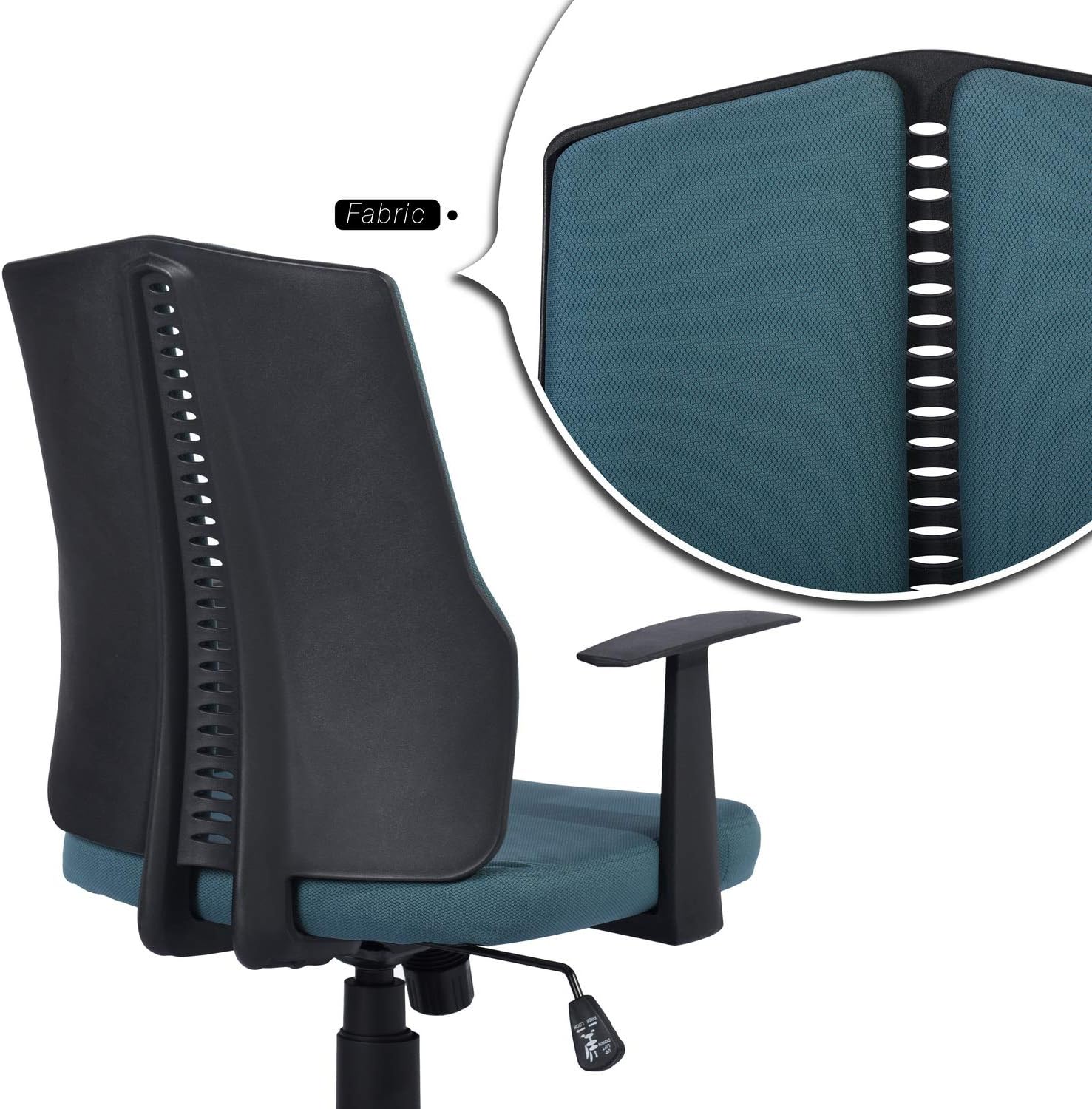 Home Office Ergonomic Desk Swivel Rolling Computer Executive Chair, Dark Blue