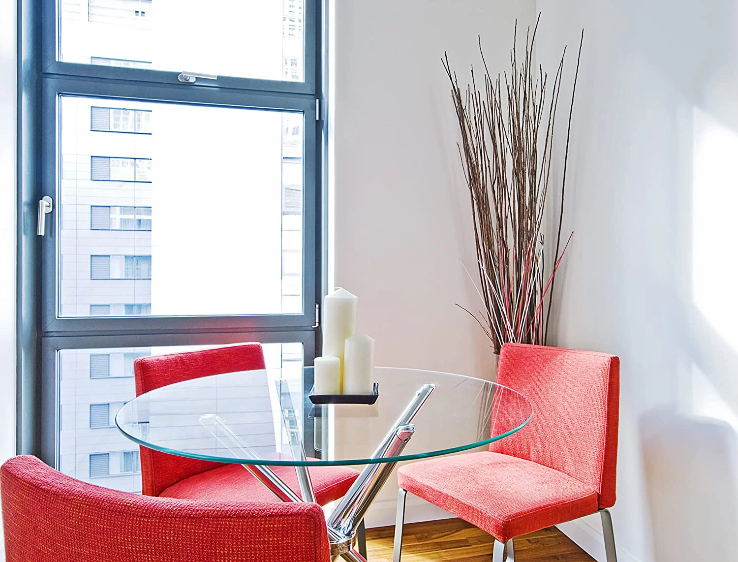 HBBOOMLIFE 36" Round Tempered Clear Glass Table Top - 1/4" Thick with Flat Polish Edge