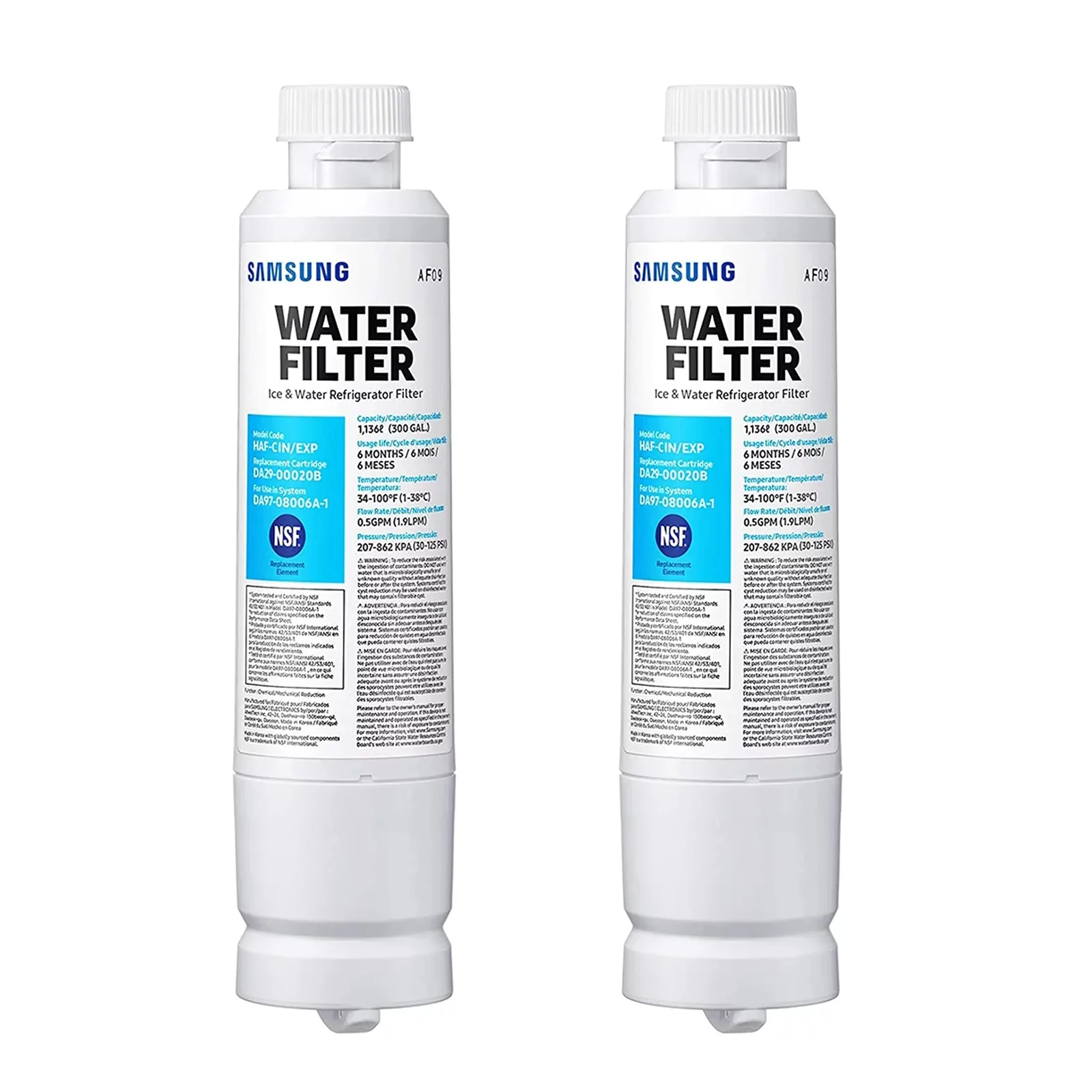 Compatible with Samsung Refrigerator Water Filter Replacement DA29-00020B (2-Pack)