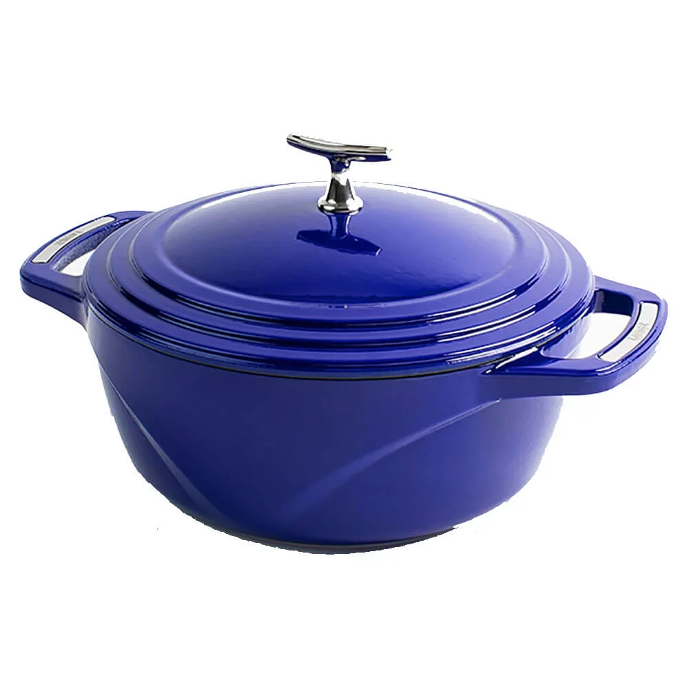 Lodge U4ID300 4.5 Qt. Enameled Cast Iron Dutch Oven - Smooth Sailing