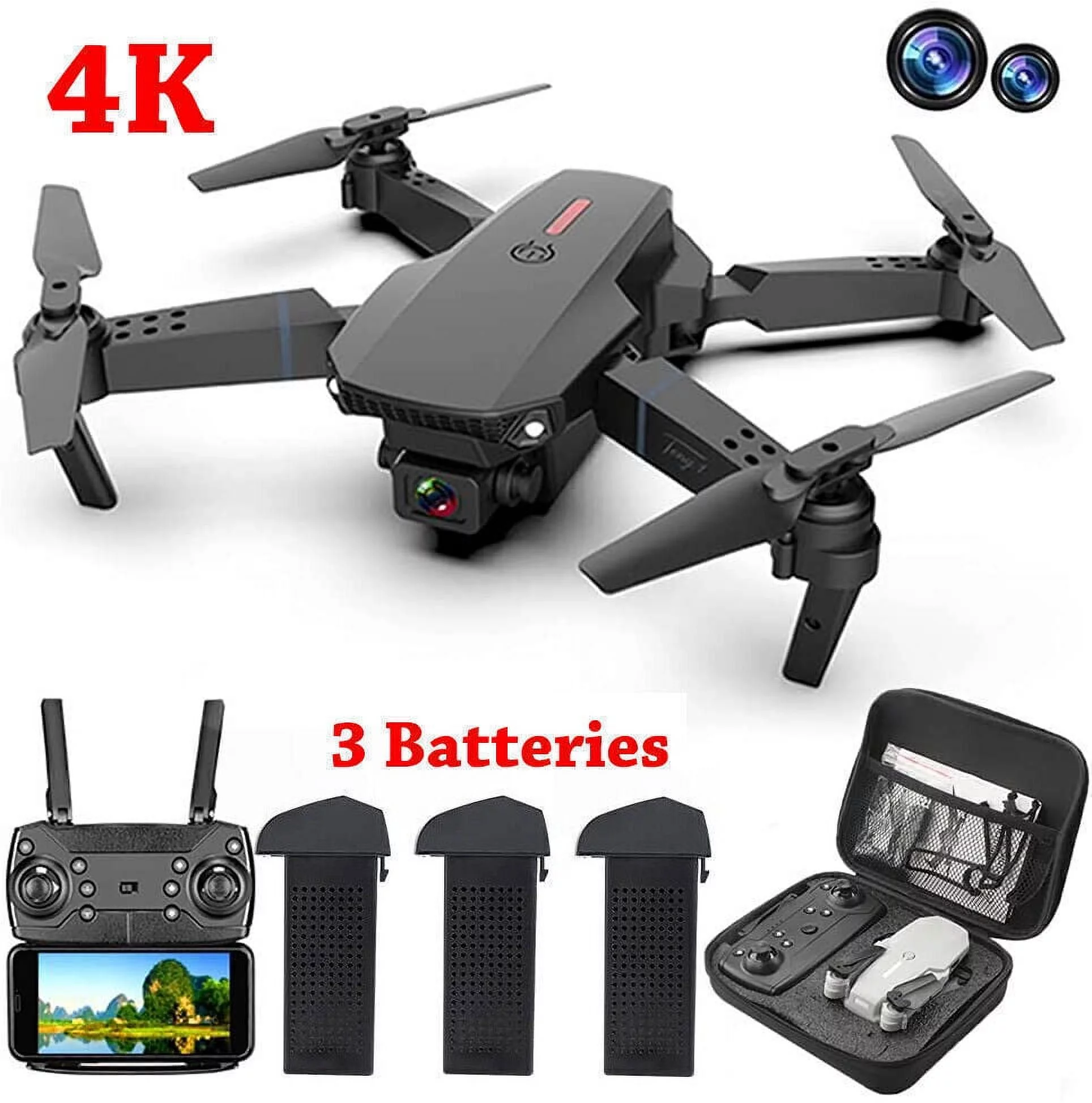 2022 New Rc Drone 4k HD Wide Angle Camera WiFi Fpv Drone Dual Camera Quadcopter