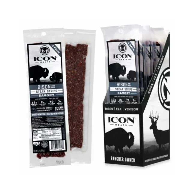 Midwest Distribution 129157 Icon 2 oz Savory Bison Strip, Case of 8