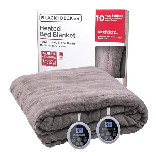 BLACK+DECKER Heated Throw Blanket, 50