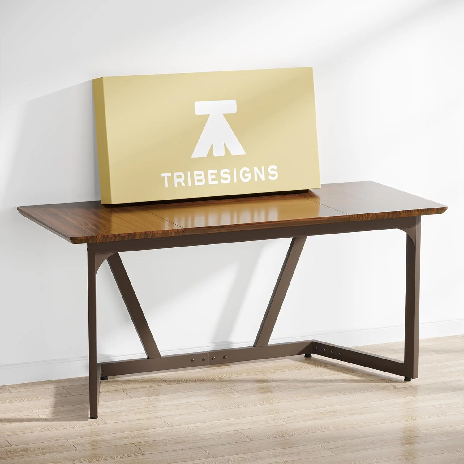 Tribesigns Computer Desk, 55 Wood inch Home Office Desk, 30