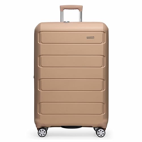 Traveler's Choice Pagosa Indestructible Hardshell Expandable Spinner Luggage, Black, 22