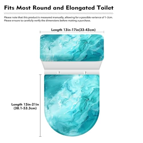 Christmas Bow Bell Toilet Tank Lid Cover and Toilet Seat Lid Cover 2 Pcs Set Toilets Covers with Elastic Cloth Fits Most Toilets Tanks & Lids