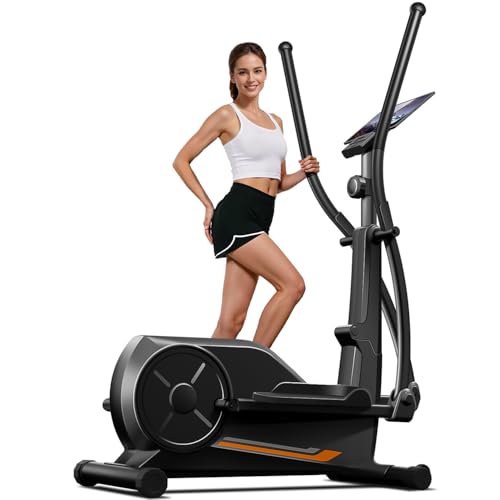 CURSOR FITNESS Elliptical Machine, Elliptical Exercise Machine for Home, Elliptical Training Machines with 8 Levels Resistance, Silent Magnetic Elliptical Trainer with 12