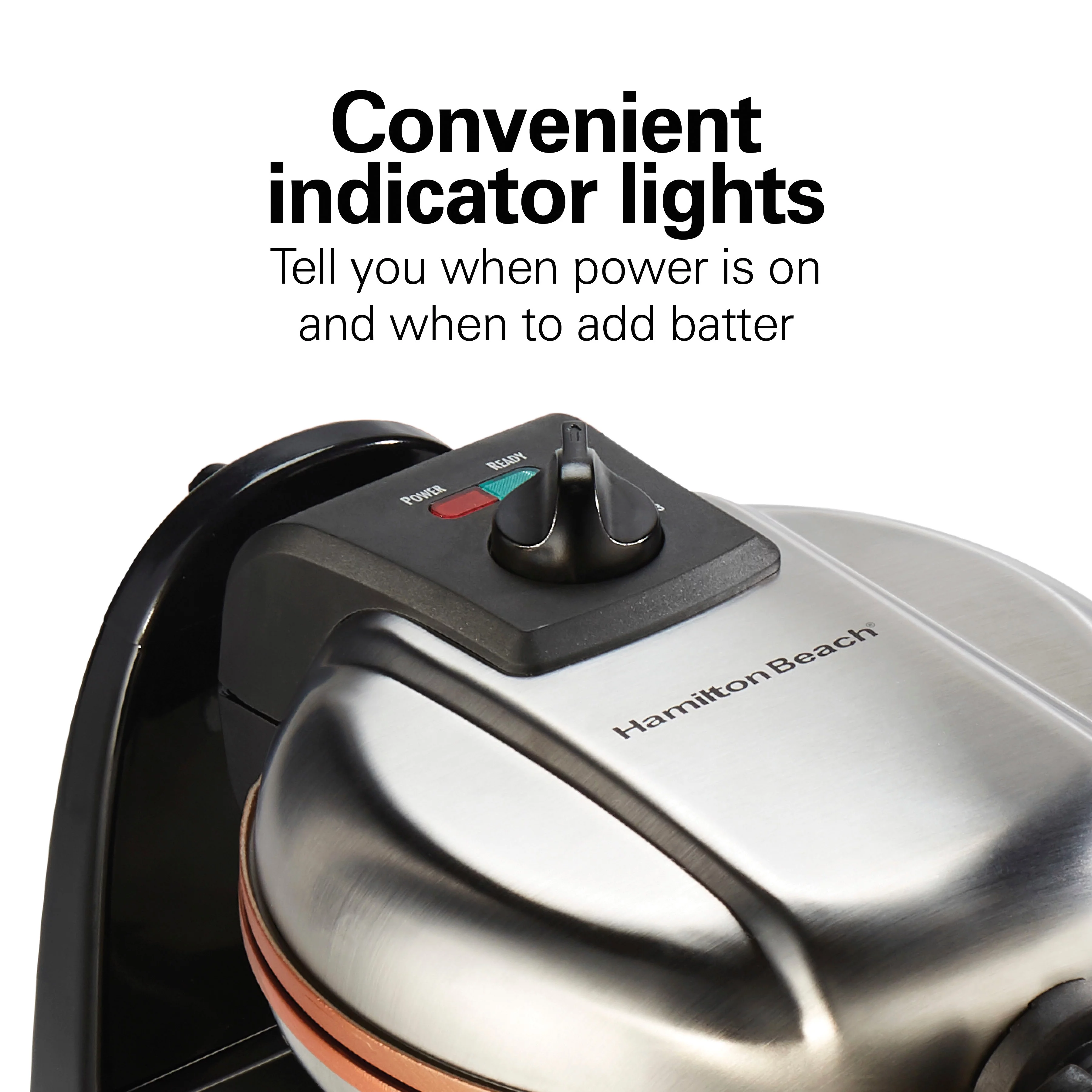 Hamilton Beach Flip Belgian Waffle Maker with Removable Durathon Non-Stick Plates, Black, 26133