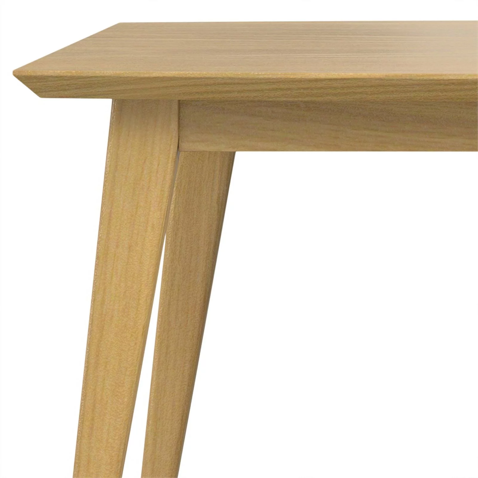 Pemberly Row Rectangle Modern Solid Wood Dining Table in Oak