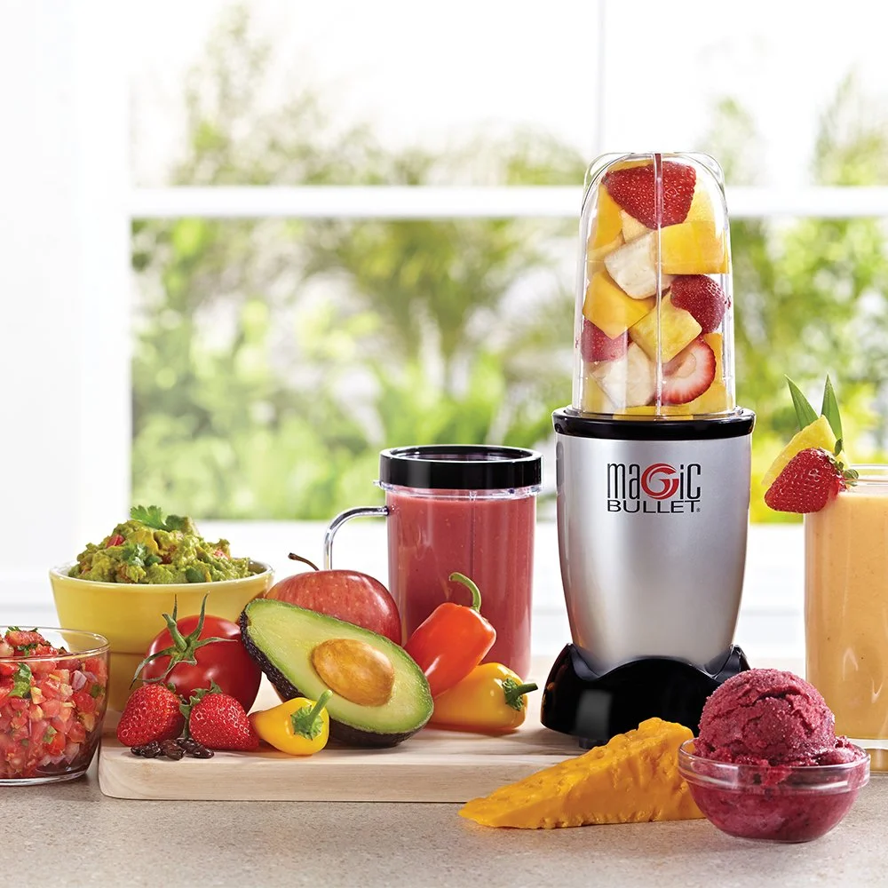 Magic Bullet Blender, Small, Silver, 11 Piece Set