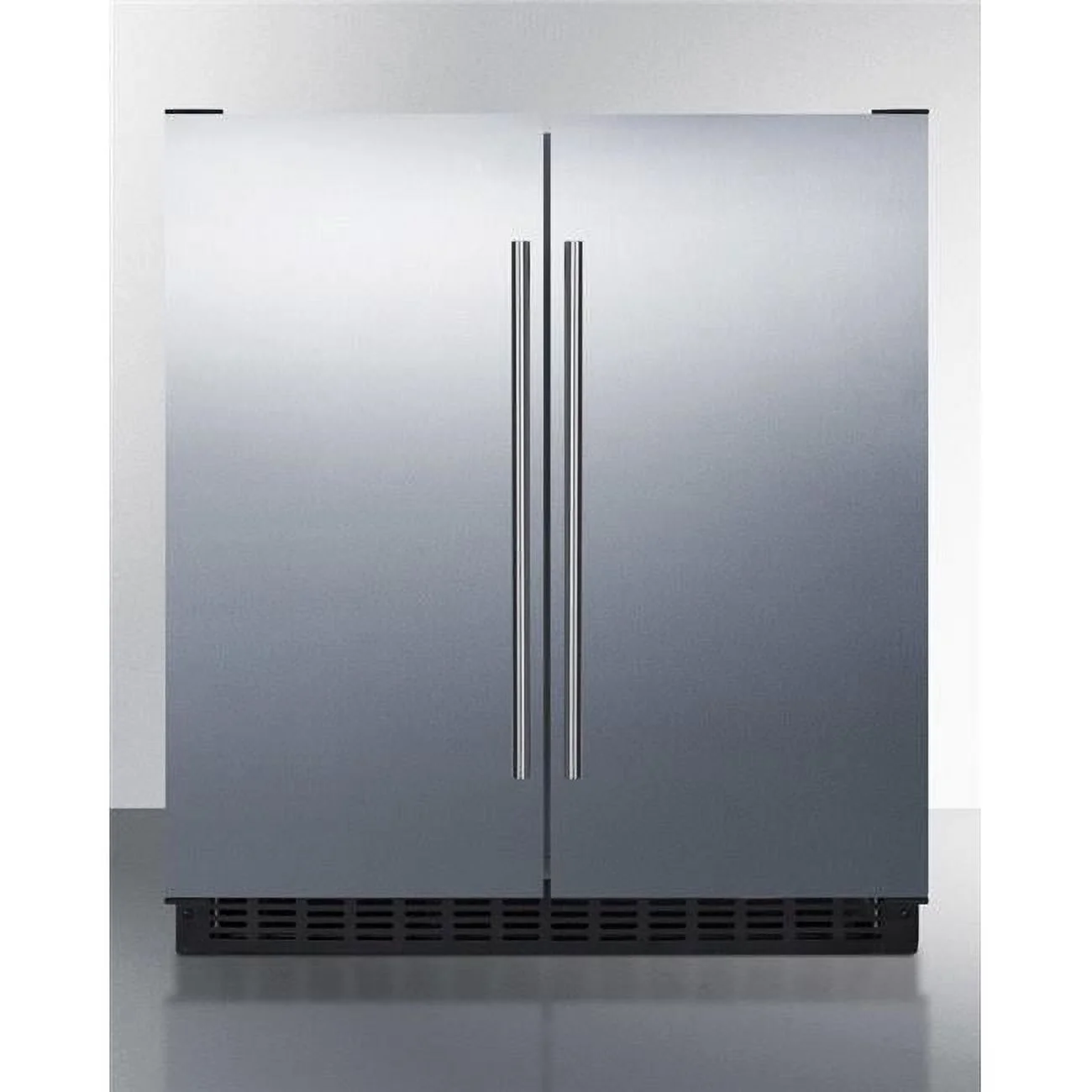 30 in. Wide Built-in Undercounter Side-by-Side French Door Refrigerator-Freezer - Stainless Steel