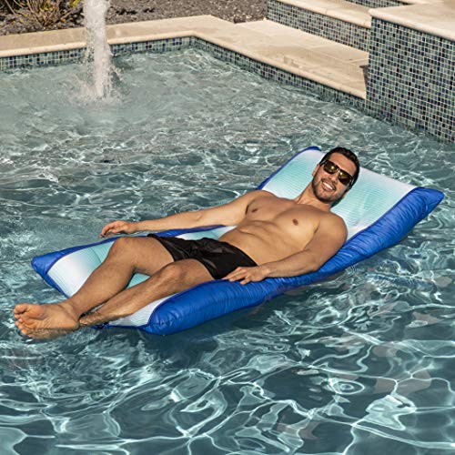 Big Joe Kona Hammock No Inflation Needed Pool Lounger with Headrest, Quick Draining Fabric, 4 feet Big