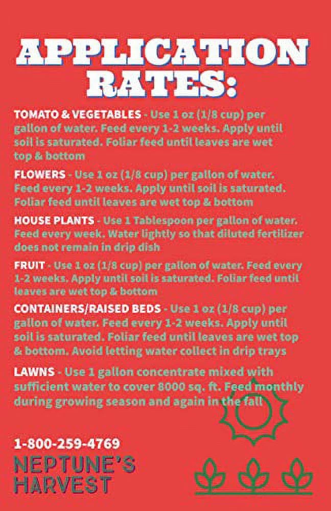 Neptune's Harvest Tomato & Veg Vegetables 2-4-2 Tomato & Vegetable Fertilizer 36 oz