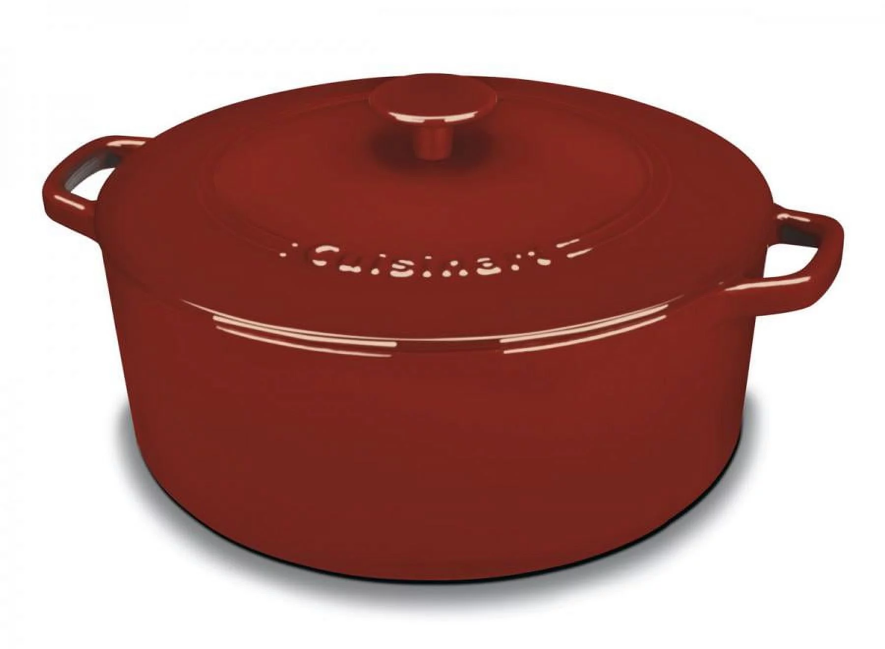 Cuisinart Chef'S Classic Enameled Cast Iron 7 Qt. Round Covered Casserole-Cardinal Red