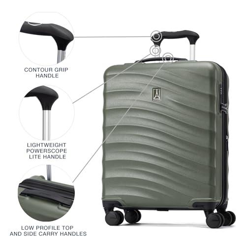 Travelpro Maxlite Air V2 Hardside Expandable Carry on Luggage, 8 Spinner Wheels, Lightweight Hard Shell Suitcase, TSA lock, Black, Carry On 21-Inch