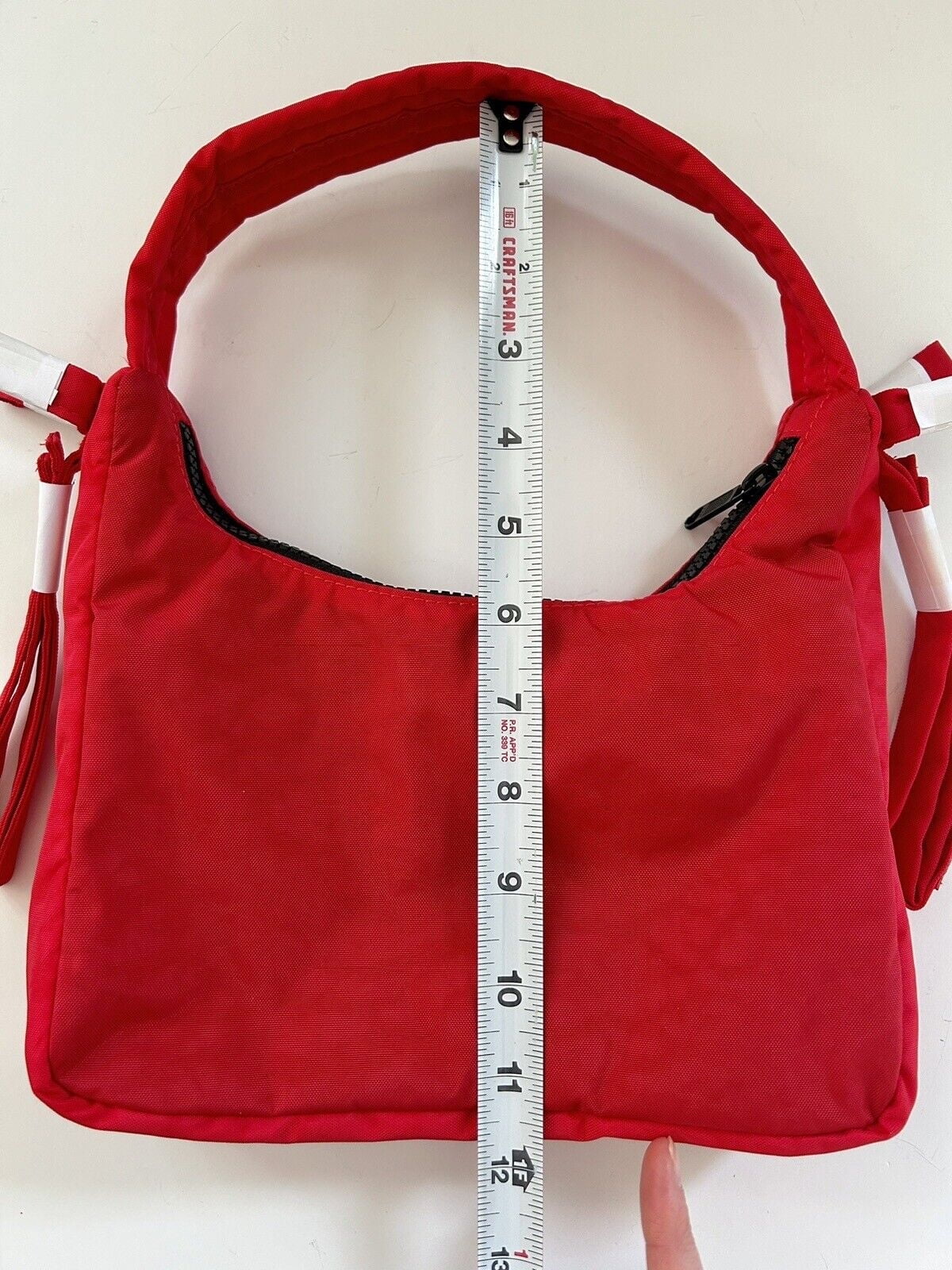 BAGGU x Sandy Liang Mini Bow Women's Designer Bags Nylon Handbag-BLACK