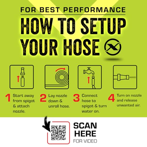 Flexzilla Garden Hose 5/8 in. x 50 ft., Lightweight All-Weather Water Hose, Durable and Flexible, Leak-Free Connections