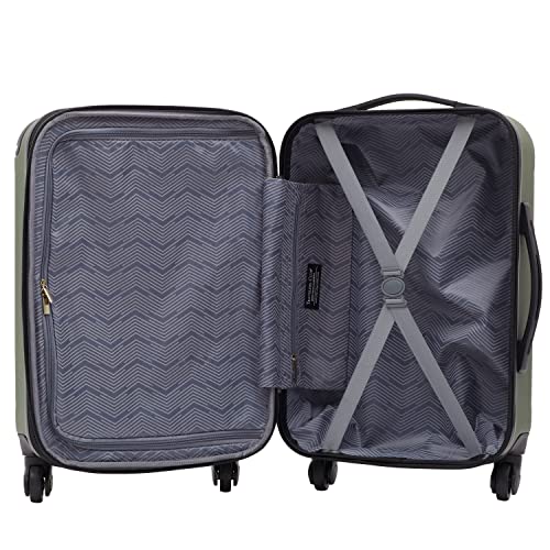 Travelers Club Chicago Hardside Expandable Spinner Luggage, Teal, 20