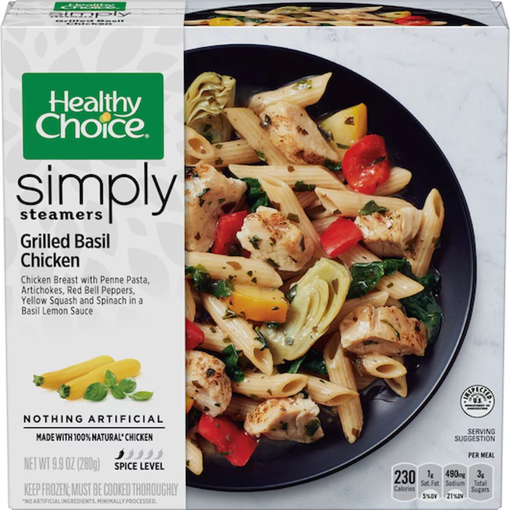 Healthy Choice Cafe Steamers Grilled Basil Chicken, 9.9 Ounce -- 8 per Case.