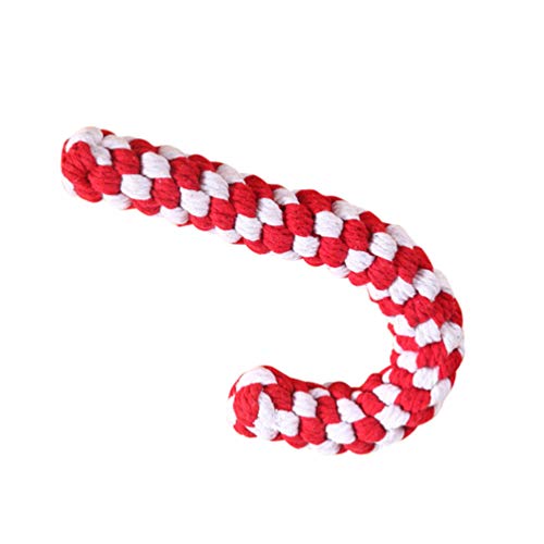 PRETYZOOM Chew Bone Dog Toys Christmas Pet Play Toys Christmas Dog Rope s Pet Chewers Rat Chewing Xmas Candy Canes Educational Puppy Knot