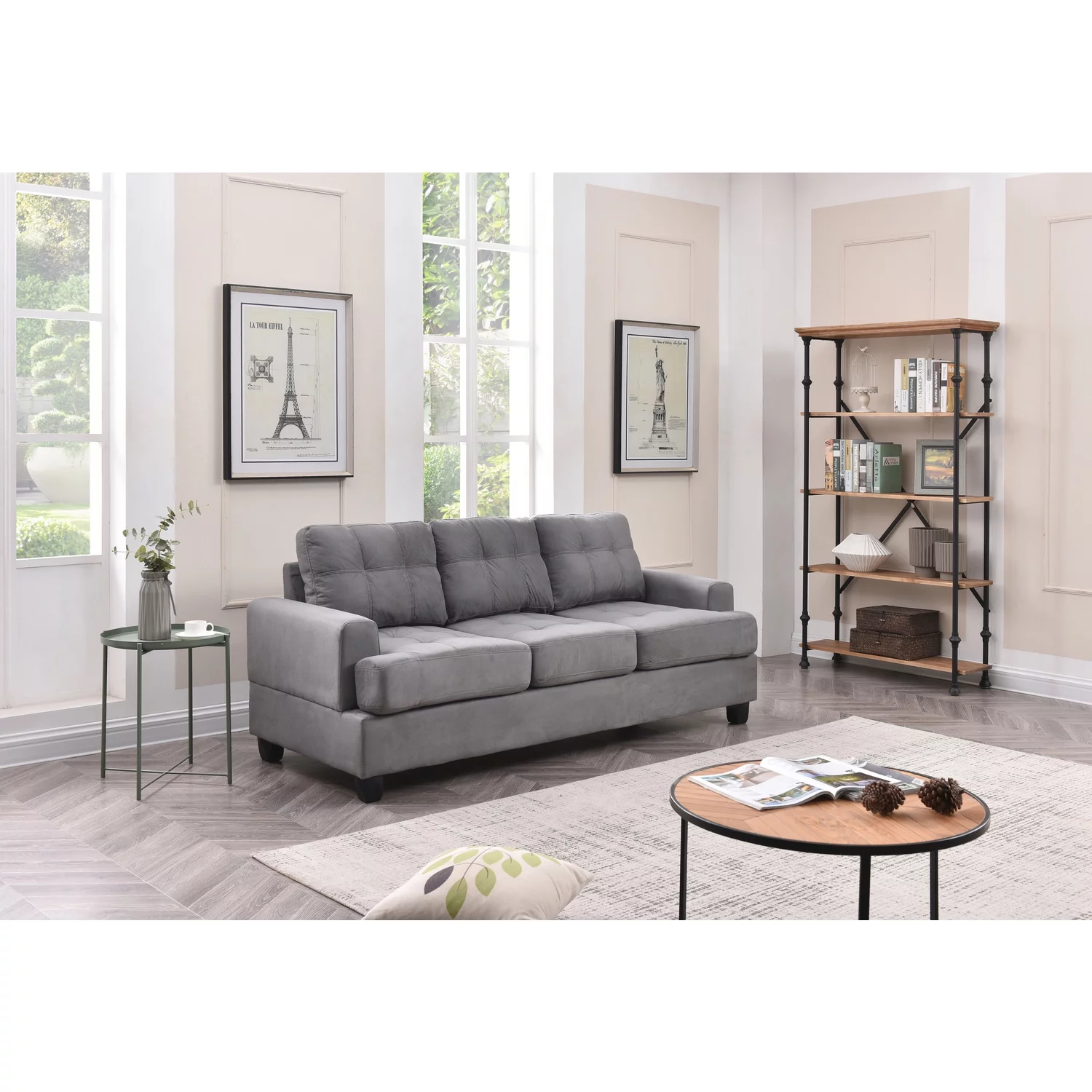 Homestock Antique G513A-S Sofa , Gray