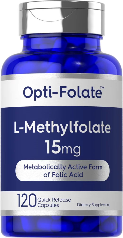 L Methylfolate 15mg | 120 Capsules | Methyl Folate 5-MTHF | by Opti-Folate