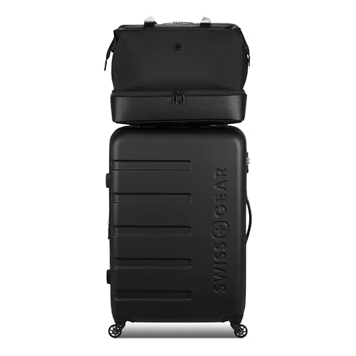 SwissGear 7366 Hardside Expandable Luggage with Spinner Wheels, White, Carry-On 19-Inch