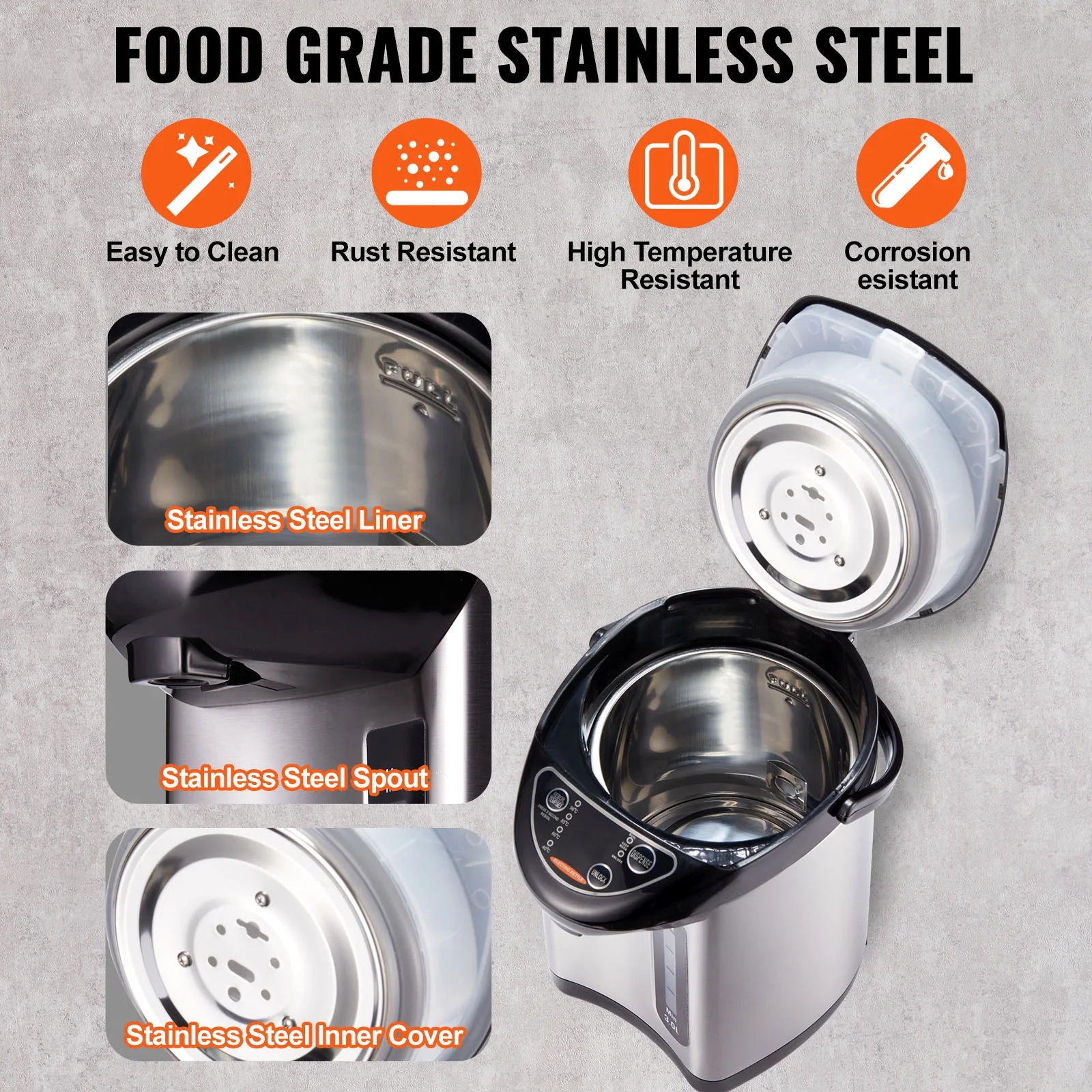 SKYSHALO Instant Hot Water Dispenser 3L/102oz Electric Countertop Water Dispenser