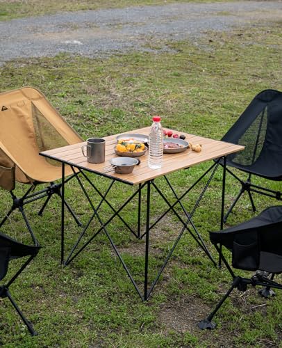 iClimb Ultralight Compact Camping Folding Table with Carry Bag (Blue - S)